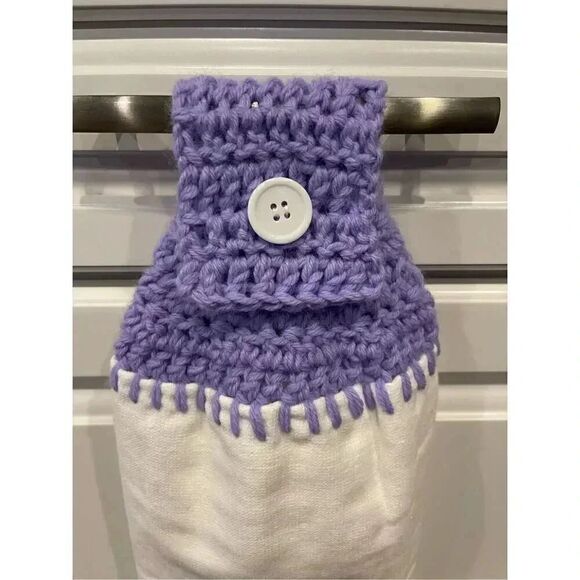 Crochet Top Kitchen Towel- Bee Happy - Picture 2 of 3